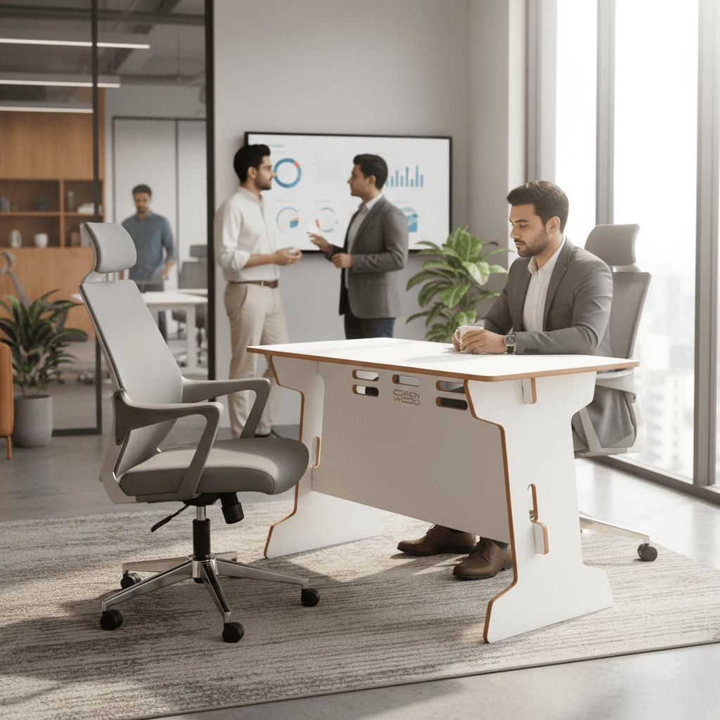 Built-In Pillar Desk