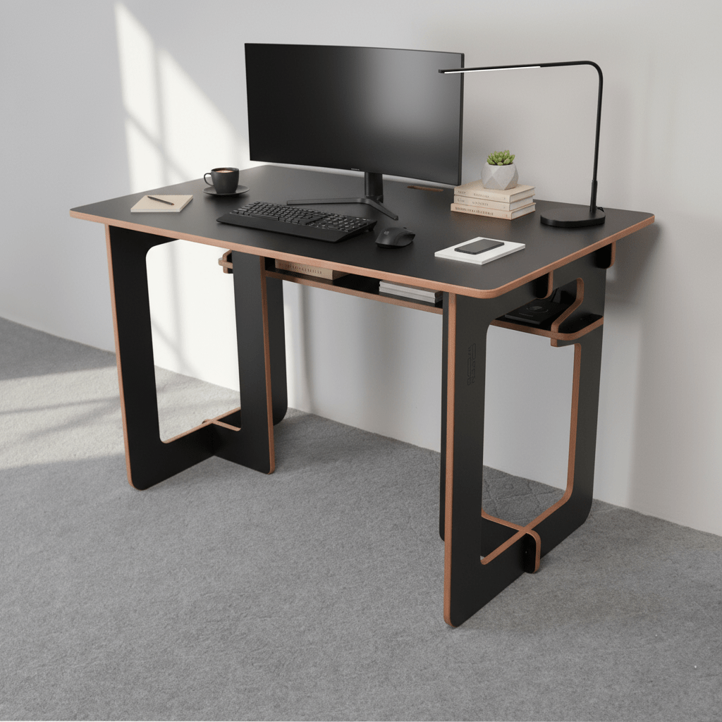 Flat Pack Desk With Storage & Cable Management - Image 5