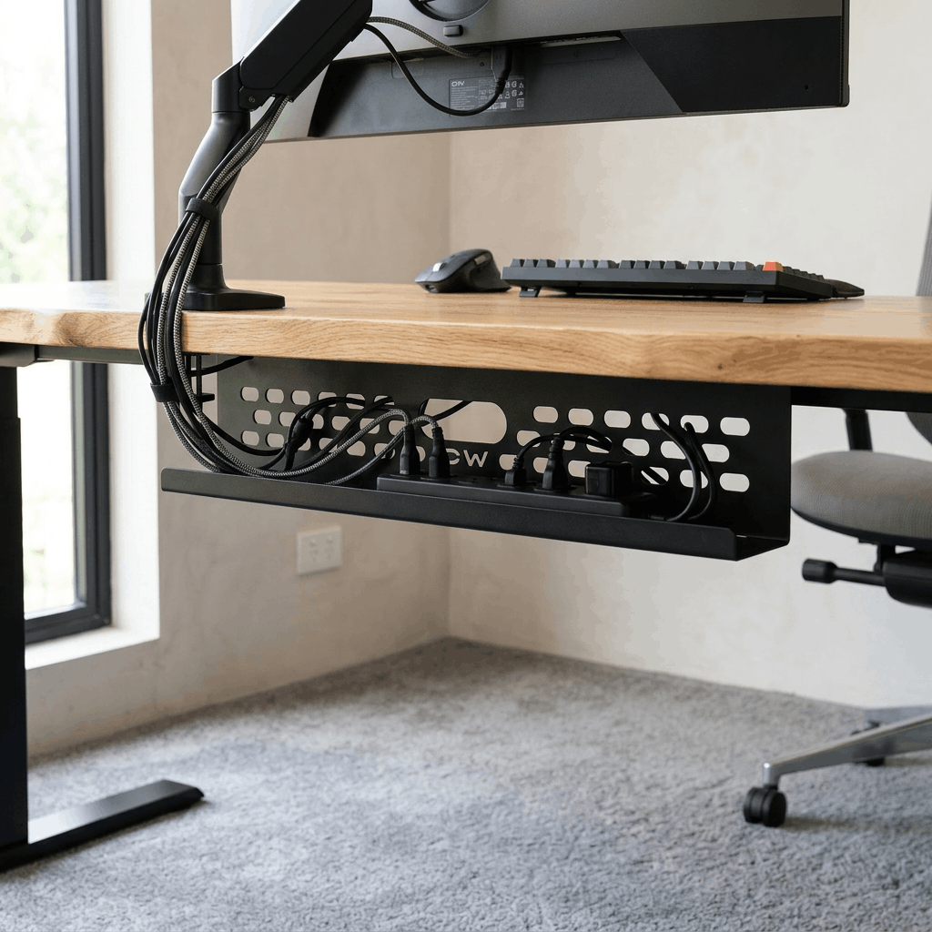 Under Desk Cable Management Tray - Image 5