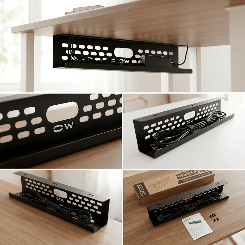 Under Desk Cable Management Tray - Image 3